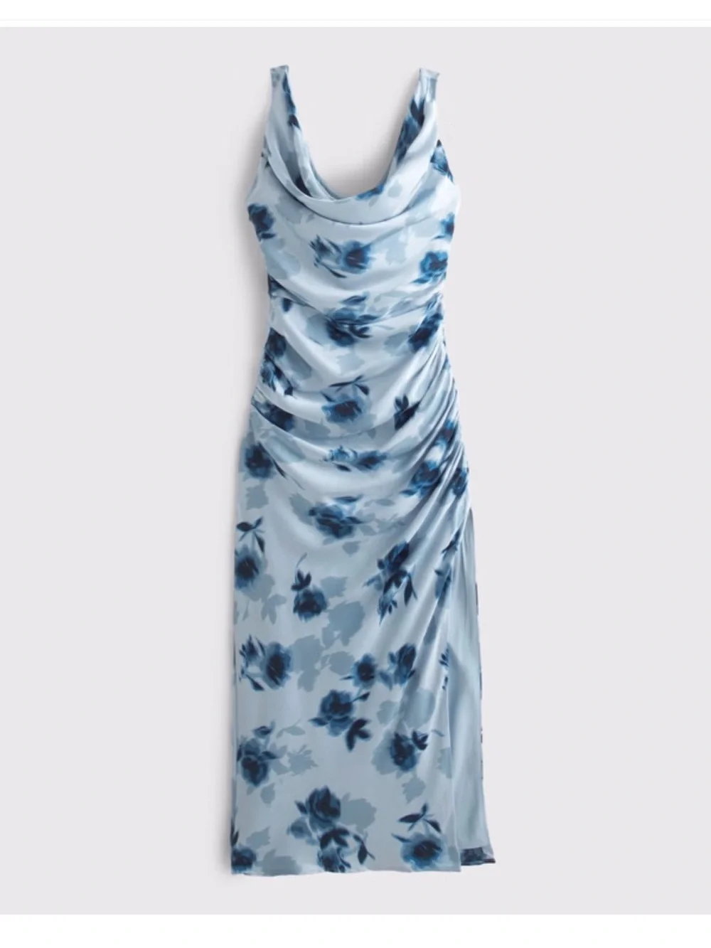 Abercrombie  Blue Floral Cowl Neck Dress